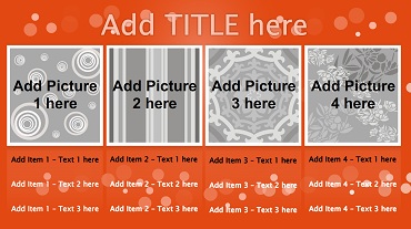 4 Products / Services with Image in Orange color