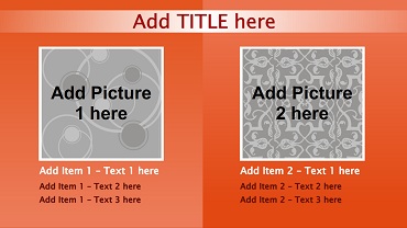 2 Products / Services with Image in Orange color