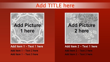2 Products / Services with Image in Red color